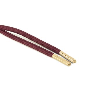 T621 5mm Round Polyester Draw String Porto 2 Gold Metal Tip Kalsi Cords