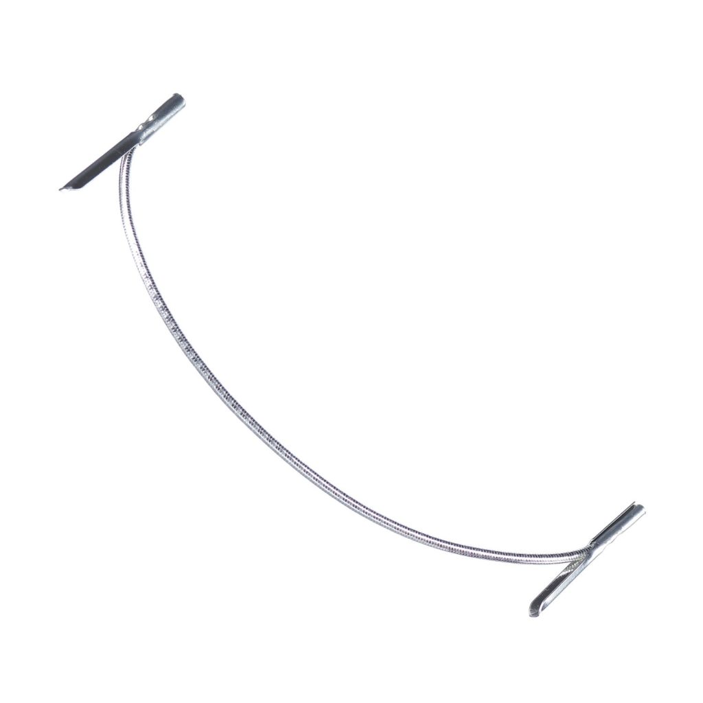 2mm Round Lurex Elastic Metal Tongue Tags Silver MTNG LXE1 SIL 1 Kalsi Cords