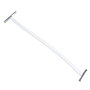4mm Flat Elastic Metal Treasury Tags White MTT TPE142 ECRU 1 Kalsi Cords