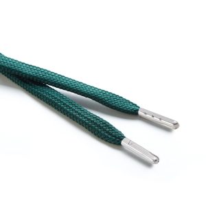 R1176 9mm Flat Tubular Draw String Cedar Green 2 Silver Metal Tips Kalsi Cords