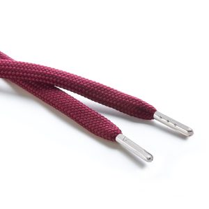 R1176 9mm Flat Tubular Draw String Porto 2 Silver Metal Tips Kalsi Cords
