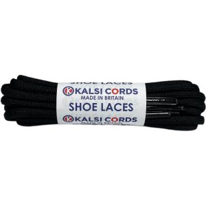 Black PG615 R1266 3.5mm Round Oval Cord Shoe Laces Kalsi Cords