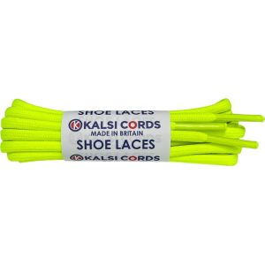 Fluorescent Yellow PG053 R1266 3.5mm Round Oval Cord Shoe Laces Kalsi Cords