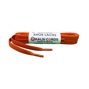 Orange Flat Elastic Shoe Laces TPE11 6mm Kalsi Cords