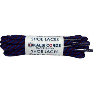 Porto Royal Blue T621 5mm Round Cord Twisted Spiral Shoe Laces Kalsi Cords