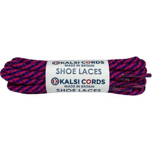Purple Cerise T621 5mm Round Cord Twisted Spiral Shoe Laces Kalsi Cords