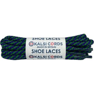 Purple Emerald Green T621 5mm Round Cord Twisted Spiral Shoe Laces Kalsi Cords