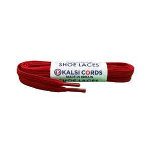 Red Flat Elastic Shoe Laces TPE11 6mm Kalsi Cords