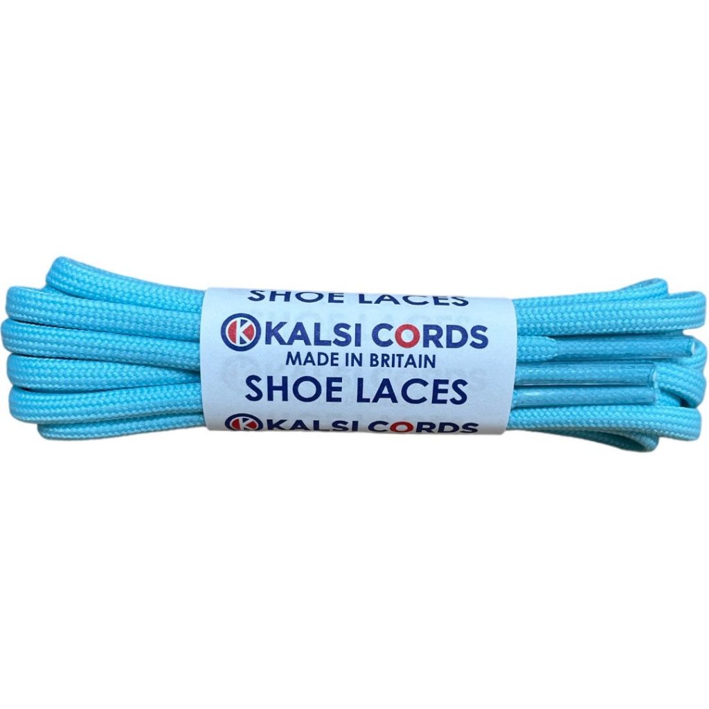 Turquoise Oval 3.5mm Round Cord Shoe Laces by Kalsi Cords