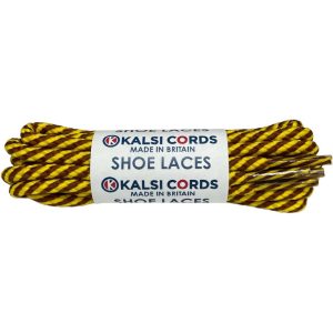 Yellow Nutmeg T621 5mm Round Cord Twisted Spiral Shoe Laces Kalsi Cords