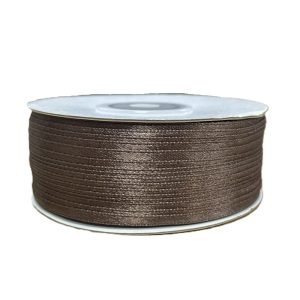 Kalsi Cords Chocolate 643 3mm Double-Sided Satin Ribbon 100m