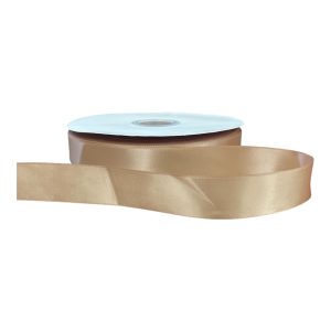 Kalsi Cords Beige 835 25mm Double-Sided Satin Ribbon 91m