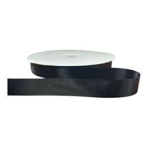 Kalsi Cords Black 39 25mm Double-Sided Satin Ribbon 91m